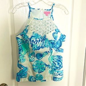 Lilly Pulitzer Honda classic blouse size 6 VGUC